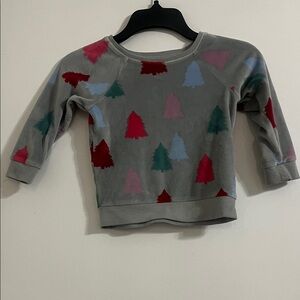 Garanimals Girls Festive Tree Print Shirt - Gray, Red, Green Size 3T